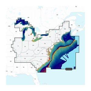 GARMIN Navionics+ U.S. East, Navionics Platinum+ microSD/SD card NPUS007R