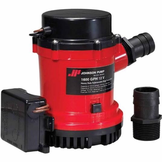 JOHNSON PUMPS 01674-001 HEAVY DUTY BILGE PUMP 1600 GPH ULTIMA 12V