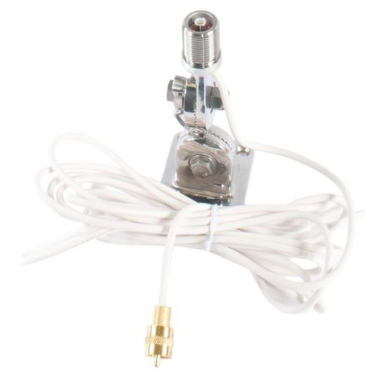 SHAKESPEARE QuickConnect™ stainless steel ratchet mount w/ cable for use w/QC antennas