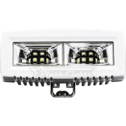 PLASHLIGHTS 40W Low Profile LED Spreader Light – 120° Scene Flood – White Housing