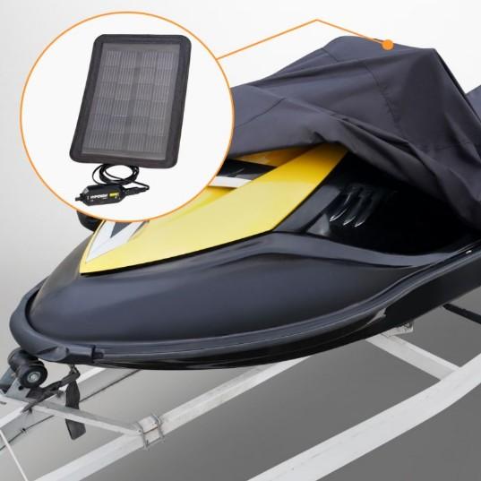 JET SKI COVER WITH SOLAR CHARGER