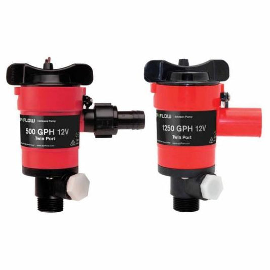 JOHNSON PUMPS 48903 TWIN PORT AERATOR PUMP 1000 GPH 12V