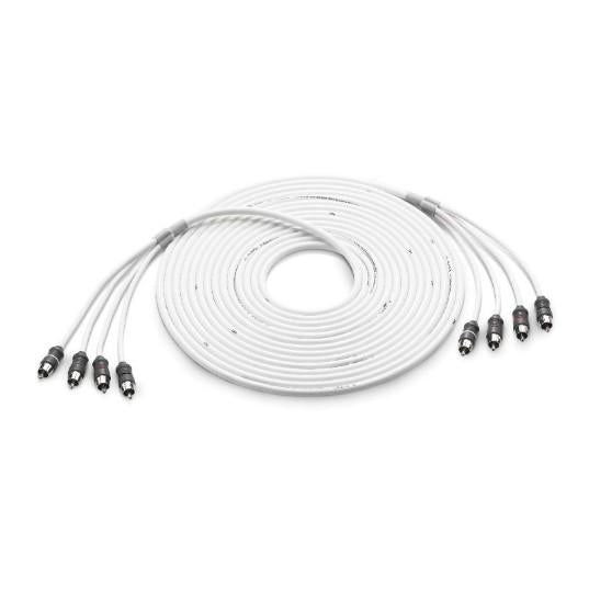 JL AUDIO 90442, XMD-WHTAIC4-25: RCA 4-Channel, 25 ft (7.62 m) Marine Audio Interconnect